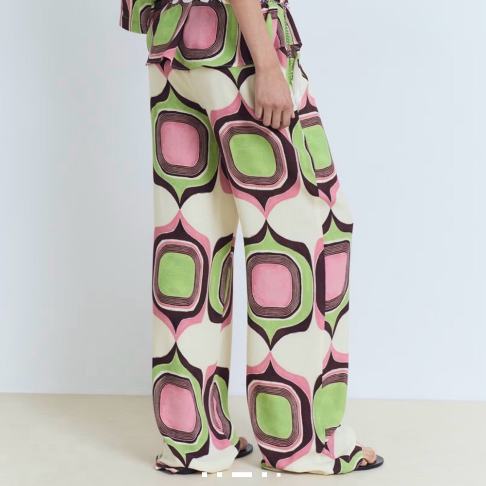 Mango Geometric Print Pant - NWT (Part of a Set)